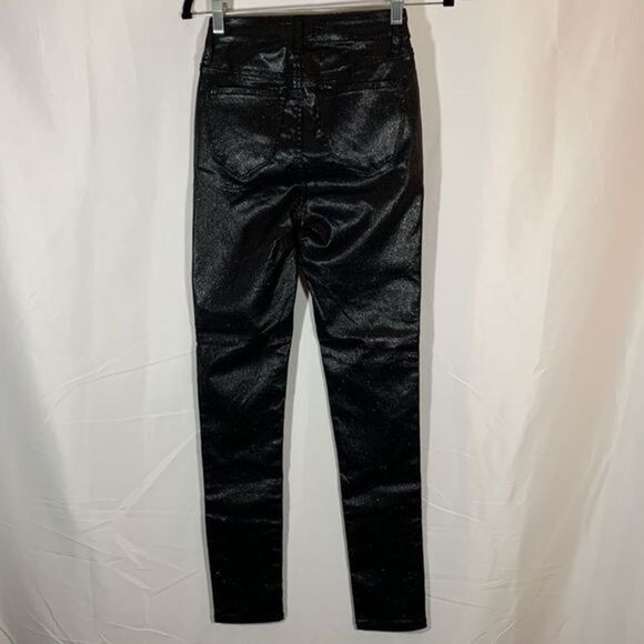 Fashion Nova Double Dare Faux Leather Black Sparkly Pants NWT - Picture 7 of 7